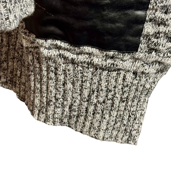 GREYLIN | ANTHROPOLOGIE Lambswool Chunky Longline Open Front Gray Cardigan XS - Picture 4 of 9